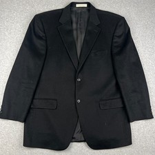 John W Nordstrom Loro Piana 100 Cashmere Sport Coat Blazer 48L Black Jacket
