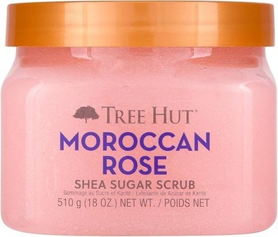 Tree Hut Moroccan Rose Shea Sugar Scrub Argan Oil Butter Paraben Free 18 oz