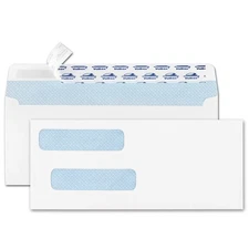 200 Count #8 Double Window Envelopes 3 5/8" x 8 11/16" Flip and Seal Double W...
