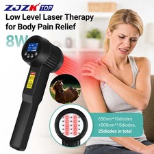 8W Handheld Red Light Laser Therapy Device 650nm 808nm for Wound Healing Pain