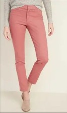 Old Navy Women's Mid-Rise Pixie Skinny Ankle Pants Rainier Cherry Size 6 NWT