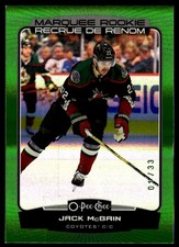 2022-23 O-Pee-Chee Rainbow Green - Marquee Rookies Jack McBain RC /33 #574