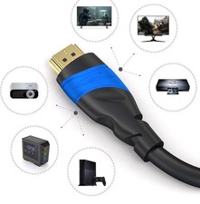 XIBUZZ 4K 50 Ft HDMI to HDMI Cable, TrueHD, HDR, Nylon, 30AWG, 1 Count