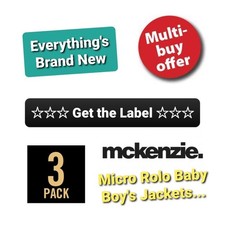 3pk Baby Mckenzie Micro Rolo (Blue) Jackets Sizes 0-3mth 6-9mth 12-18mth NEW UK