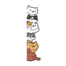 Four Cat Wall Stickers, Cute Cat Door Stickers, for Walls and Windows,