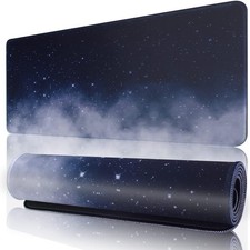 11.8x23.6 Inches Large Gaming Mouse Pad Mat with Stitched Edge Non-Slip Rubbe...