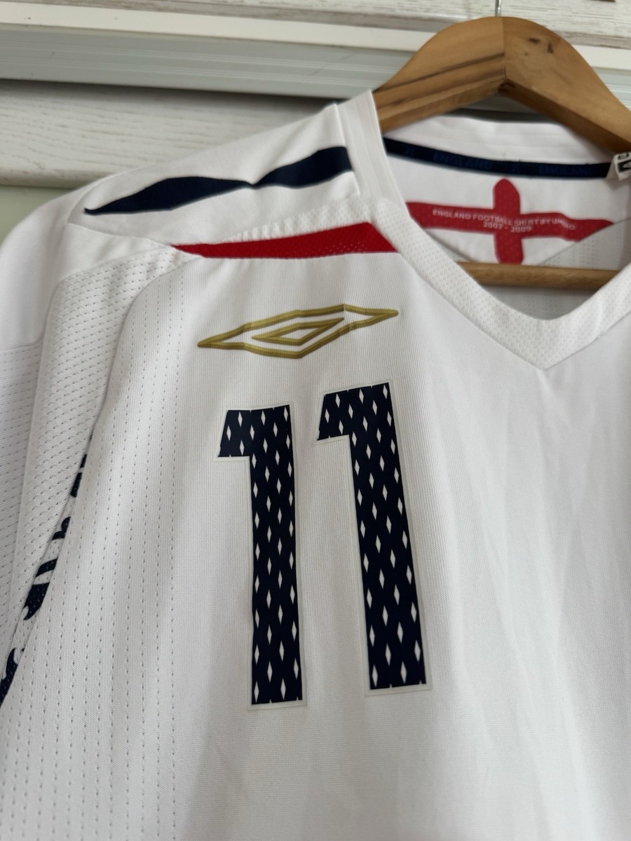 J.Cole England 2008-2009 Home Soccer Jersey Football Kit Shirt