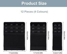 9PCS Women Bra Extender 2 3 4 Hook 3 Row Band Multi Size Ladies Undergarment NEW