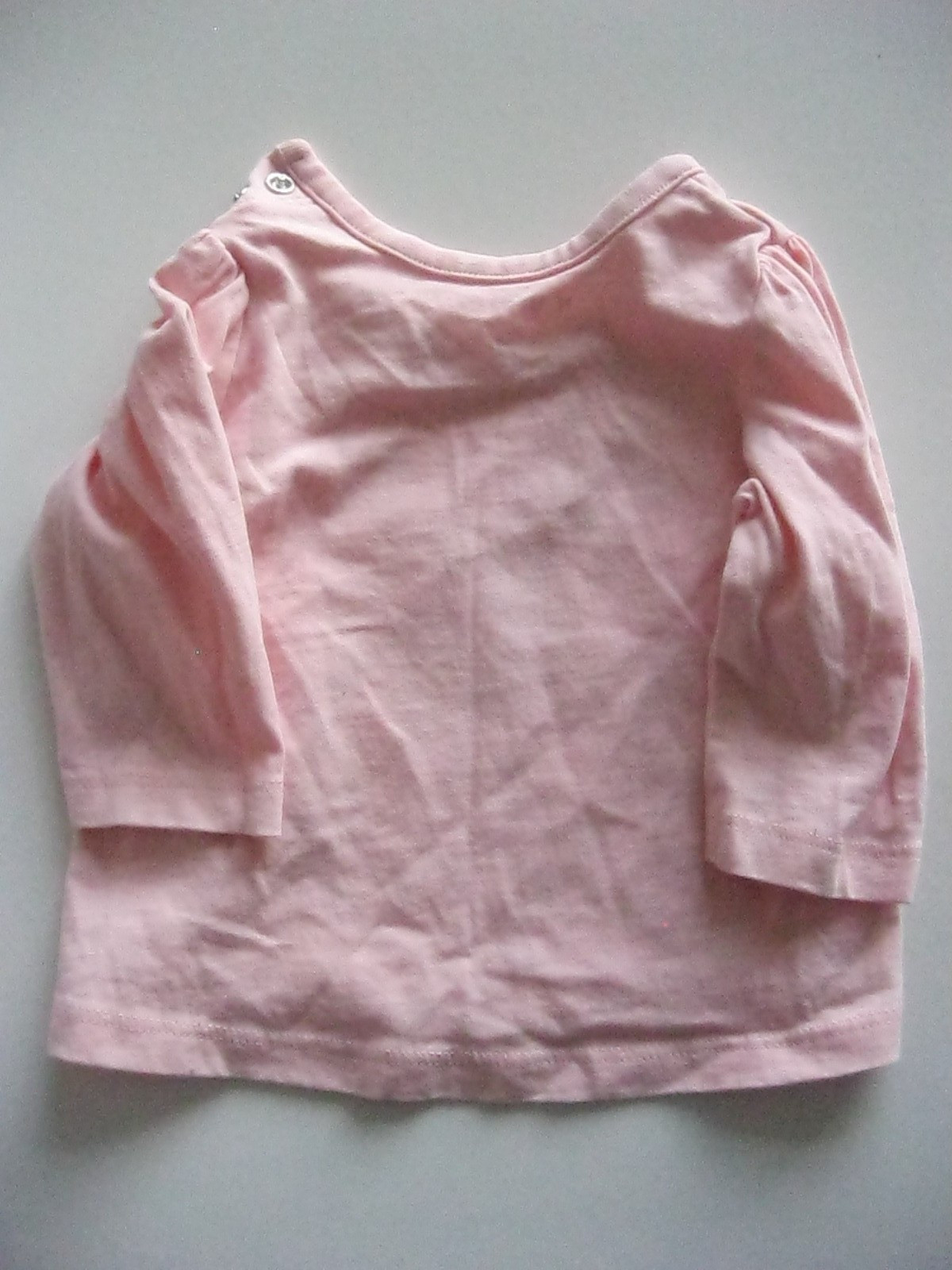 2 x  Nutmeg / Primark Pink / Grey Long Sleeved Tops. Age 0 - 3 months. image 4