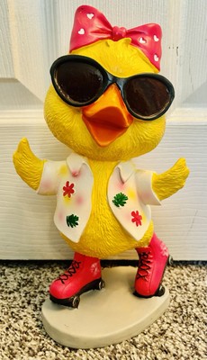 Easter Spring Chick with Roller Skates & Sunglasses 10  Figurine Decoration