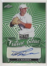 2021 Leaf Metal Draft Future Stars Green Rainbow 1/10 Ty Madden Auto 0c3e