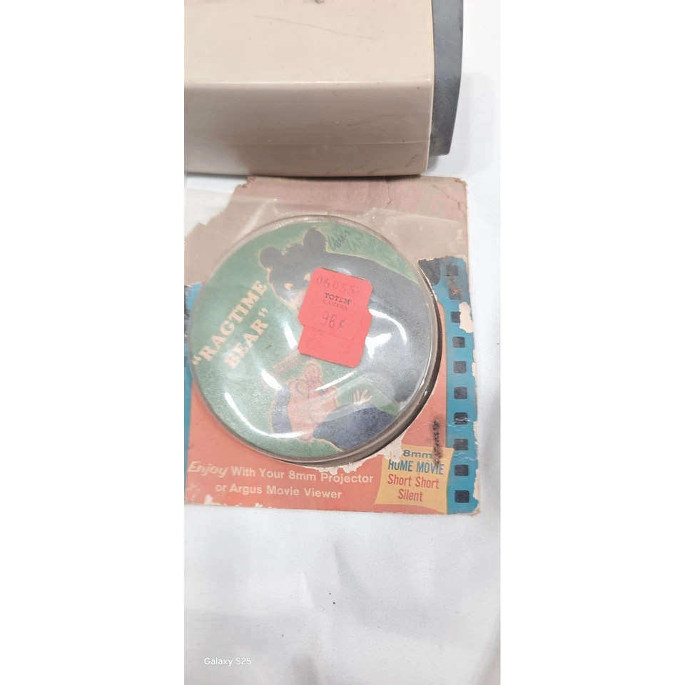 Visor de proyector de películas HP 8 mm de colección 2 carretes Ragtime Bear, indemnización problemática Foto 2 de 4