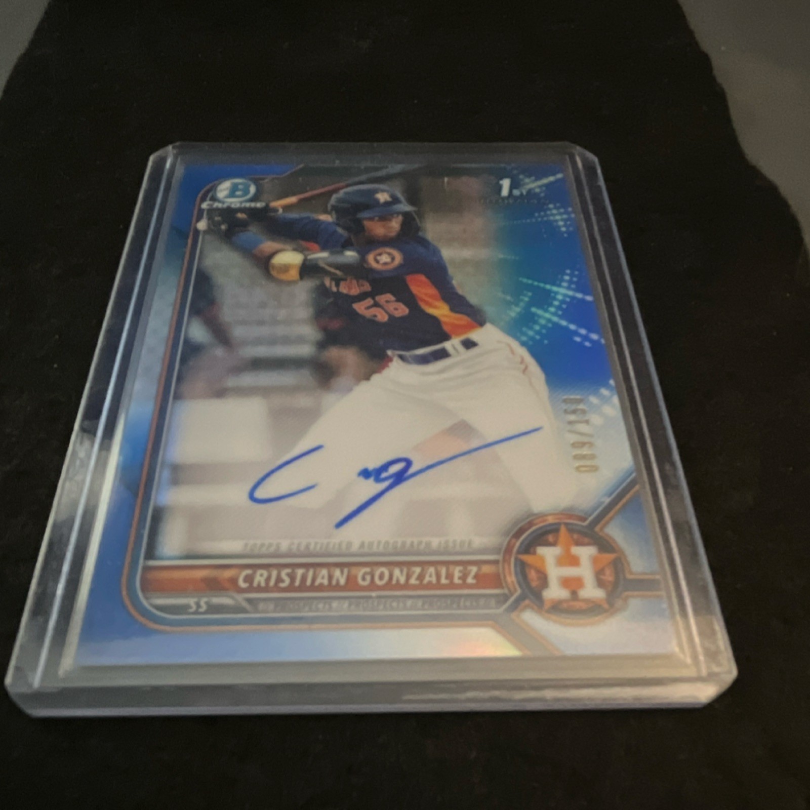 Bowman 2022 Chrome Prospect Auto Cristian Gonzalez CPA-CG Blue /150 Astros