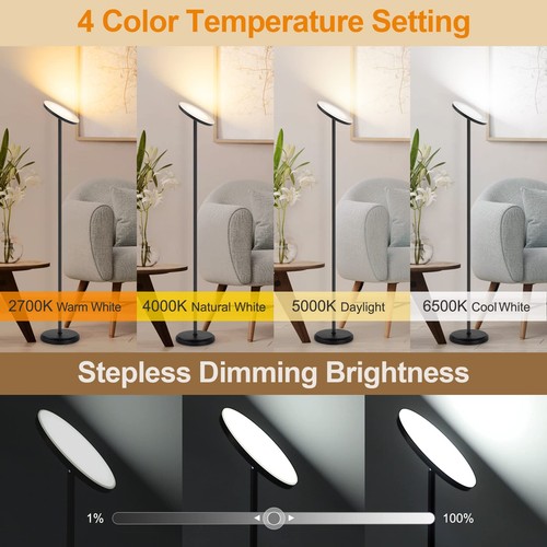 Smart LED Floor Lamp, 30W/3000LM Dimmable Bright Torchiere Sky Lamp Compatibl... - Picture 3 of 8