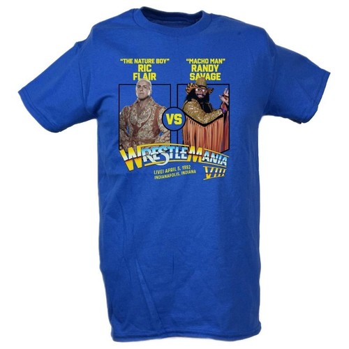 Wrestlemania 8 Ric Flair vs Macho Man Randy Savage Herren T-Shirt - Bild 1 von 4
