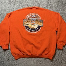 VTG Illinois Fighting Illini Basketball Crewneck Sweatshirt Orange Men’s 2XL