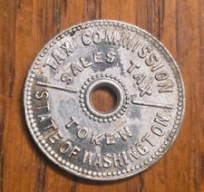 1946-1951 State of Washington Sales Tax Commission Token 22.7mm Aluminium Coin
