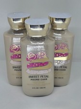 Bath  Body Works Sweet Petal Pound Cake Body Lotion x3