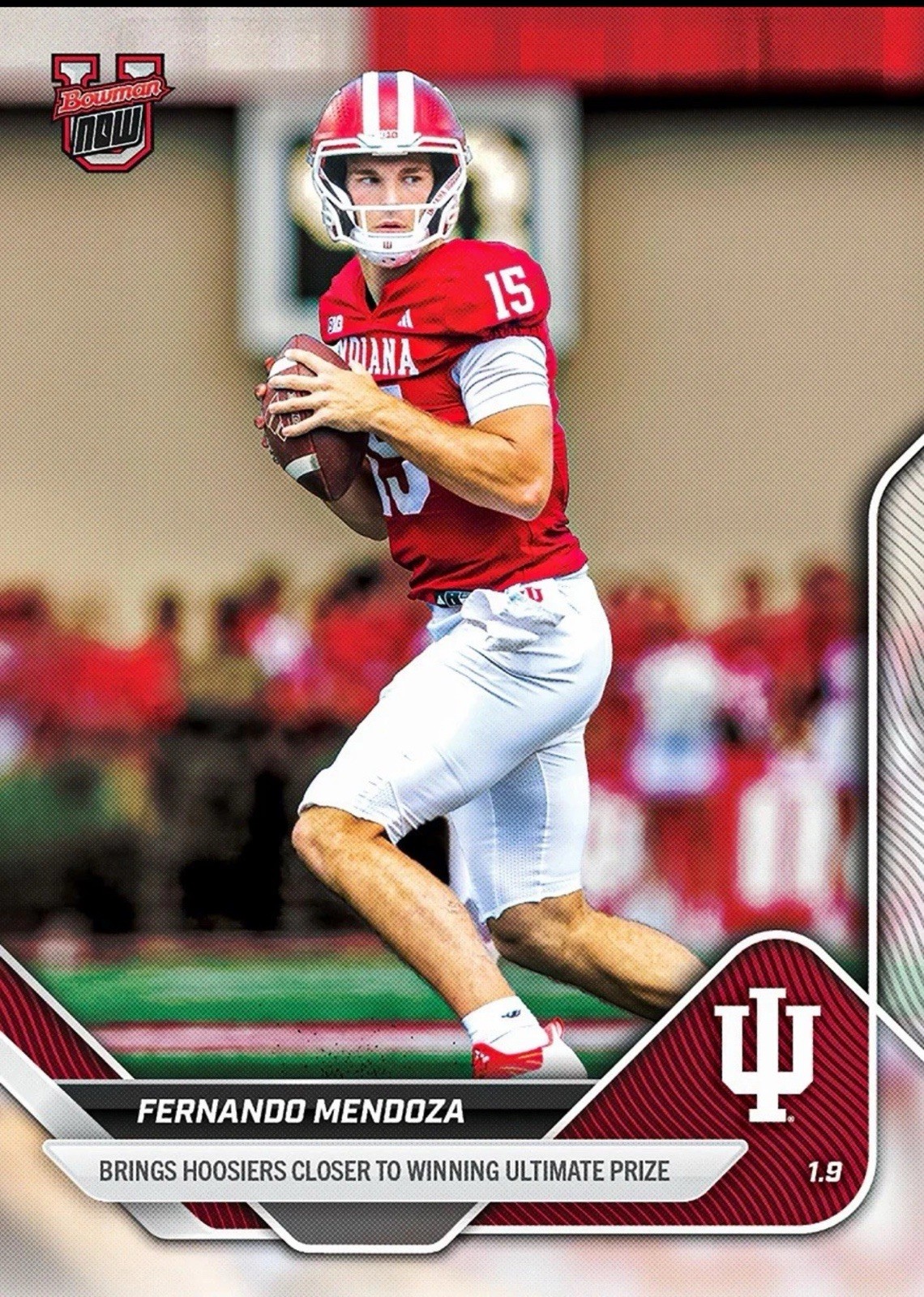 Fernando Mendoza Win Semifinal - 2025-26 Bowman U NOW Football - Card 66 Presale