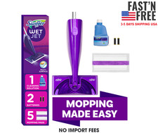Swiffer Wet Jet with Refill, Unscented, 1 Handle  1 Solution  5 Pads
