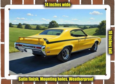 Metal Sign - 1970 Buick GSX 4 Oil Painting - 14x10