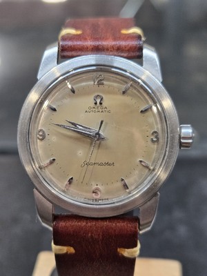 【Omega】Seamaster Cal.501 1950年代 OMEGA Seamaster Cal 501 1950s Tropical Dial Automatic 1956 | eBay UK