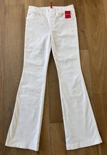 Spanx Flare Leg Stretch Denim Jeans Womens White Medium 20349R NWT