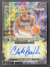 Clyde Drexler 2025-26 Topps Finest Electrifying Signatures Black /25 #ESG-CD