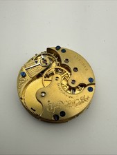 1895 ELGIN GRADE 118 6S 11J Pocket Watch Movement Good Staff W/ Dial  Hands