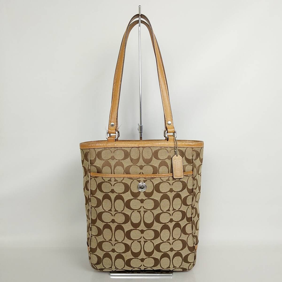 Coach Signature Tote Bag Authentic Pre-Owned 28x23x9cm  