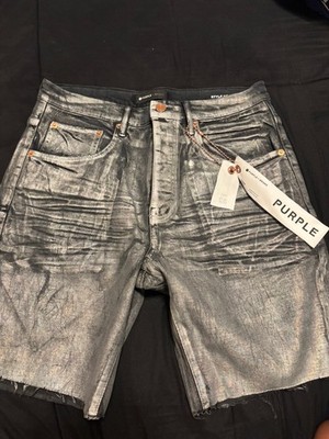 Purple jeans short black pants size 32x32