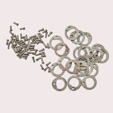 Medieval Chainmail Repair Rings  Rivets Set   Flat Steel Natural Finish Costume