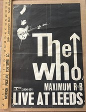 THE WHO Poster ORIGINAL 1970 UK LP Insert LIVE AT LEEDS Track Records Townshend