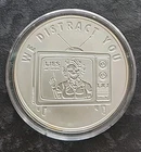 1 OZ .999 PURE SILVER SHIELD WE DISTRACT YOU V1 BU ROUND COIN BULLION POP SERIES