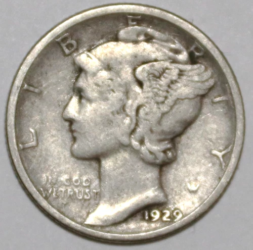 1929D Mercury Dime - Very Fine - Details - #9929D FREE SHIPPING