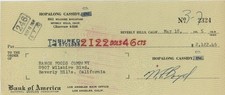 William Boyd- Signed 1955 Vintage Bank Check