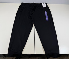 NWT Member's Mark Womens Travel Jogger Pants Black Drawstring Pockets Sz XXL