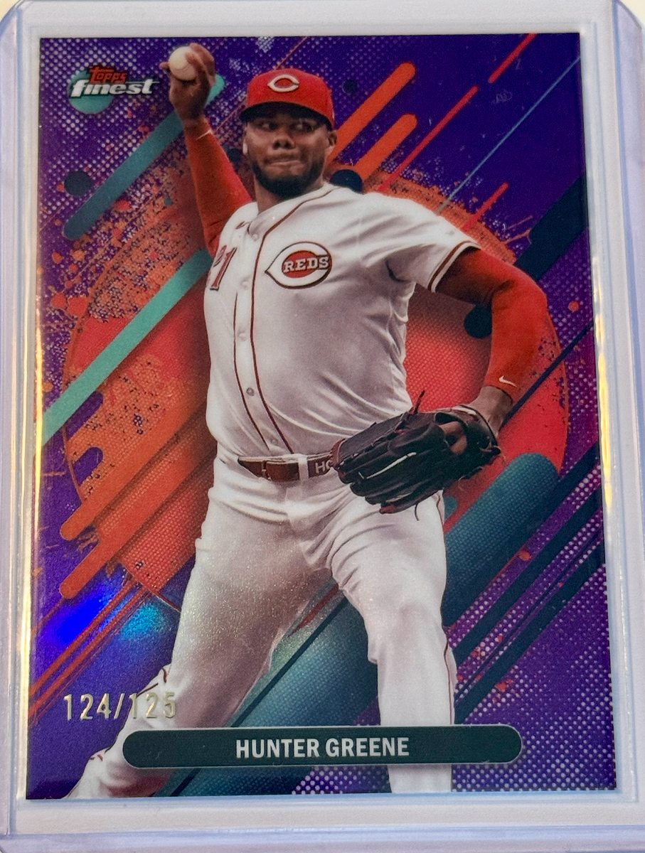 2025 Topps Finest - Rare Hunter Greene #258 Purple Refractor /125