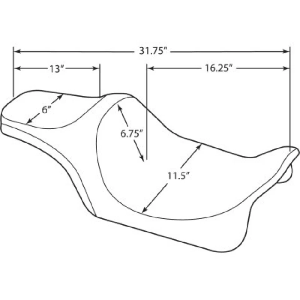 Asiento Drag Specialties Predator III rojo doble diamante Harley 97-07 Touring Foto 2 de 2
