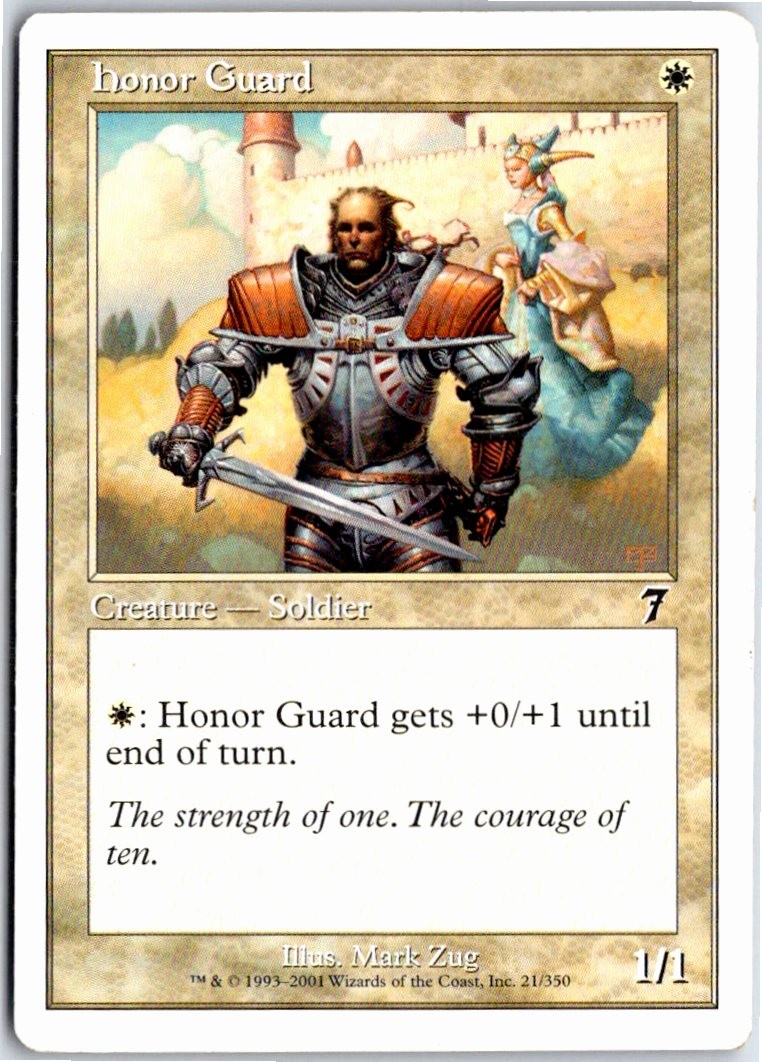 HONOR GUARD 21 - COMMON - 7TH EDITION - MAGIC: THE GATHERING - LP