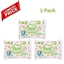 Aldi Mamia Extra Sensitive Toddler Toilet Training Wipes 3 x 60 total 180 units