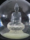 Crystal Translucent Buddha Snow Globe ~ Fine Silver Confetti ~ CoolSnowGlobes — photo 8