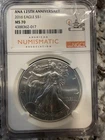 🔥🔥 2016 P Silver Eagle MS 70 Ana 125th Special Ed. Anniversary Encapsulated