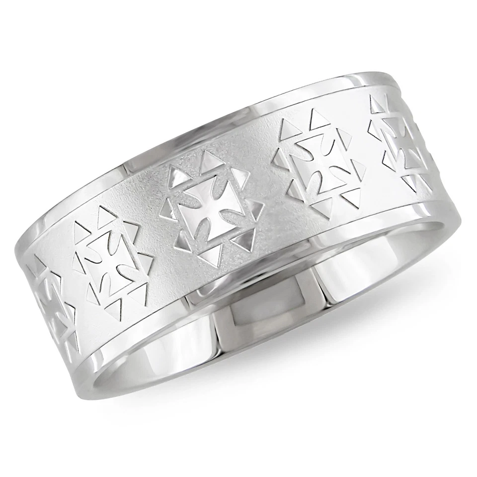 Amour Textured Stainless Steel Ring
