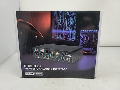 Bolanle Studio 2i2 Audio Interface 24-bit/192kHz, 2 Channel Portable USB Black