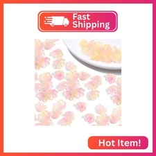 LadayPoa 100pcs Glass Bellflower Beads for Jewelry Making Trumpet Flower Beads G