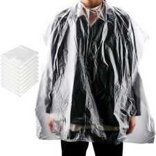 400 Pcs 35 x 47 Inch Disposable Clear Plastic Hair Salon Capes, Waterproof