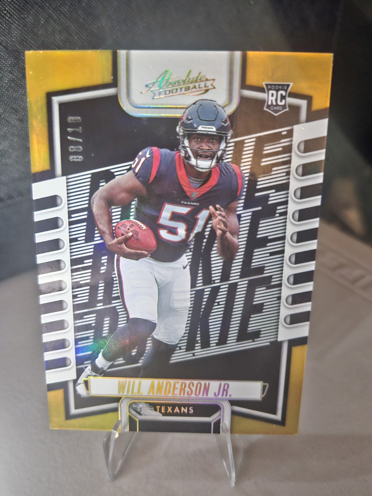 2023 Panini Absolute - Rookies Will Anderson #103 Gold Spectrum /10 (RC)