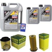 Mann Inspektionspaket 7L Liqui Moly Top Tec 4100 5W-40 FüR Audi A6 2.4 3.2 FSI