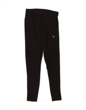 PUMA Womens Leggings UK 12 Medium Black Nylon BH05